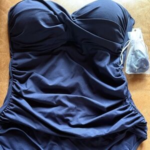 Anne Cole Live in Color Twist front shirred bathing suit